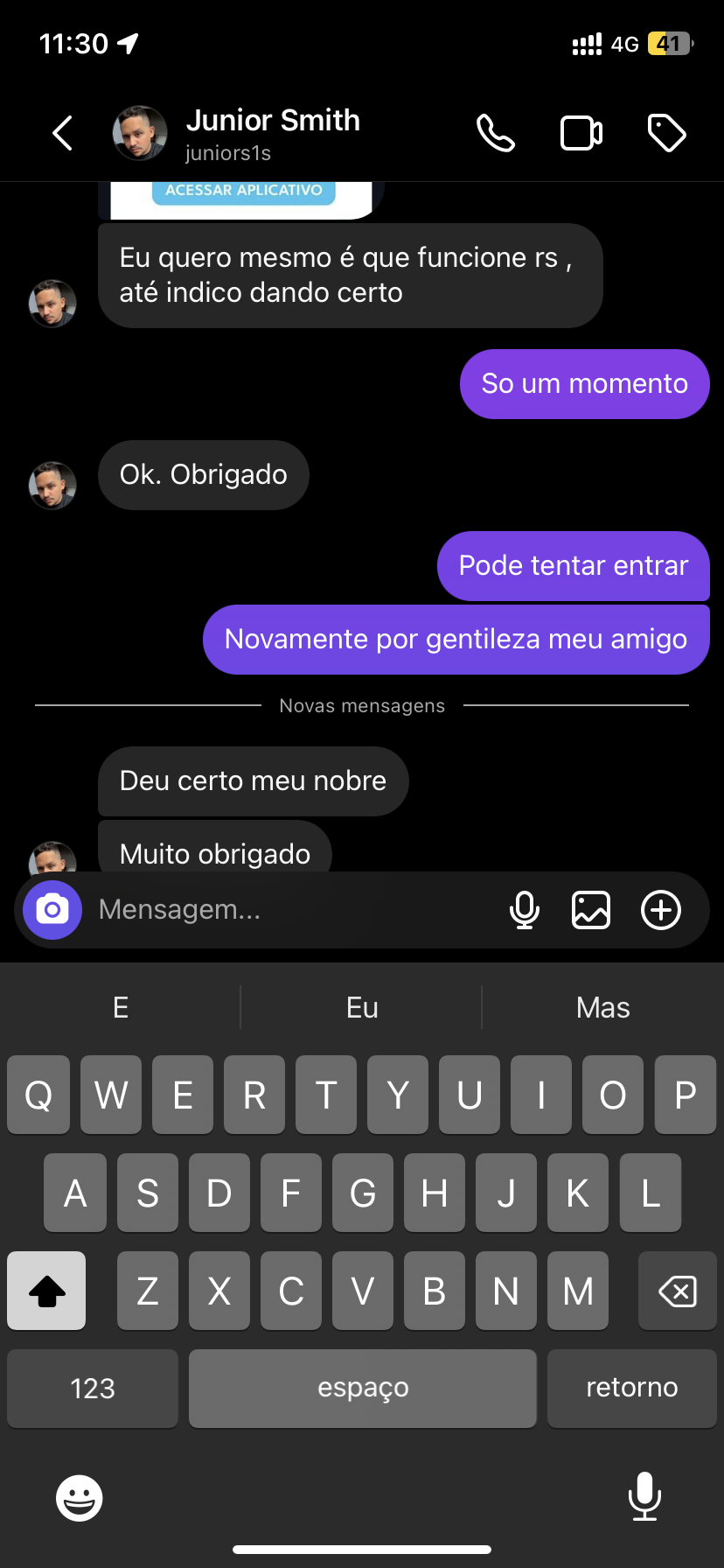 Foto de um cliente satisfeito com o CineFlic